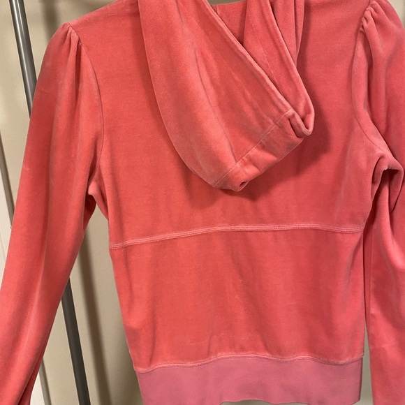 Juicy Couture authentic sweater zip up Size M pink hearts - Picture 4 of 5